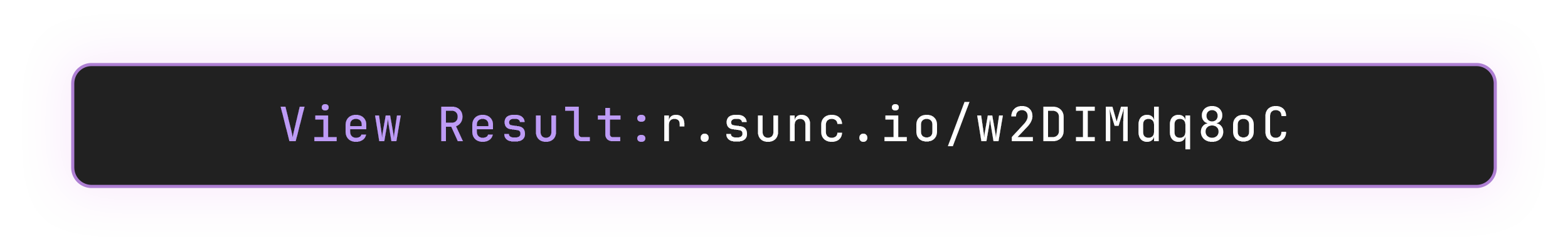 An r.sunc.io redirect link generated